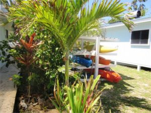 Kayaks at Titikaveka Beach House