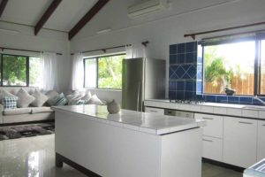 Tinas Maunga Retreat kitchen and living