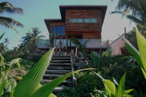 Kaireva Beach House from lagoon
