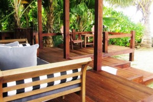 Titikaveka Beach Studio deck