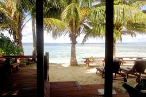 Titikaveka Beach Studio lagoon view
