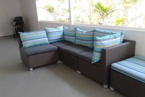 Tina's Beachfront covered veranda