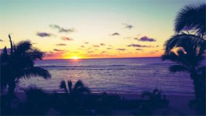 sunset at Blue Lagoon Villa