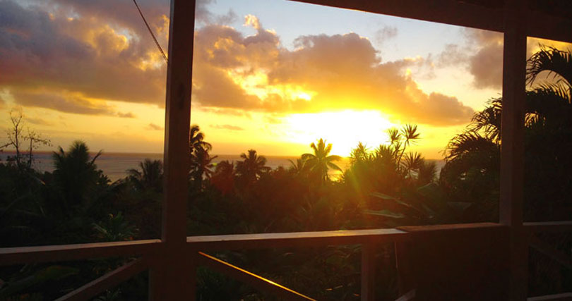 Sunset on Aitutaki